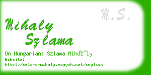 mihaly szlama business card